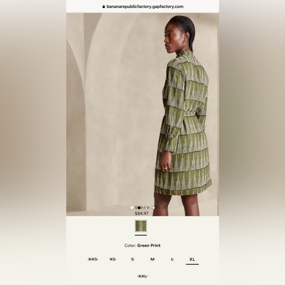 Banana Republic Factory Split-neck Knee-length Dress